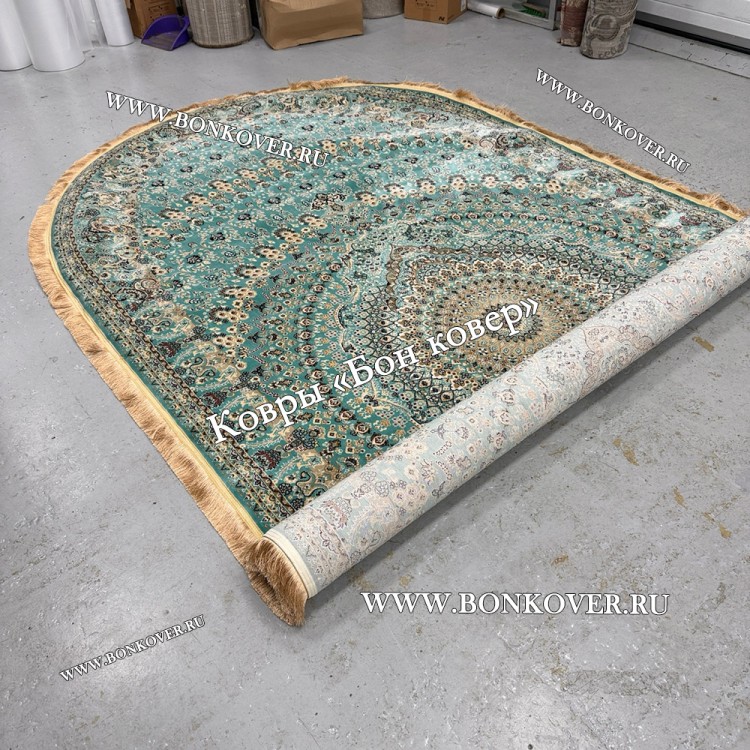 Овальный Ковер Медальон Арт 30068 Бирюзовый