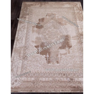 Турецкий Ковер Для Гостиной Дизайн 02 Бежево-Коричневый Прямоугольный